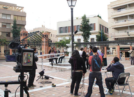 Un momento del rodaje del spot. Foto: Esaú Sánchez.