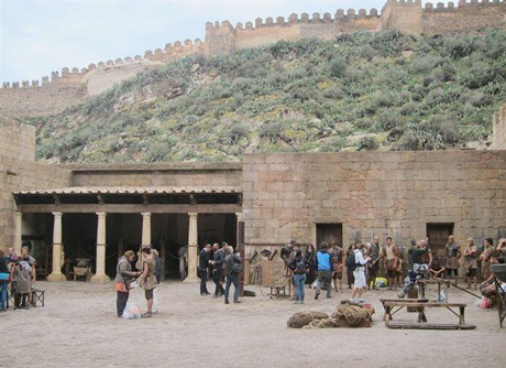 Rodaje de Clavius en el entorno de La Alcazaba.