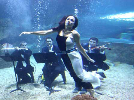 Anabel Veloso en el Aquarium de Roquetas