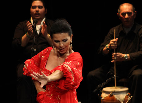 María José Santiago y su grupo flamenco.