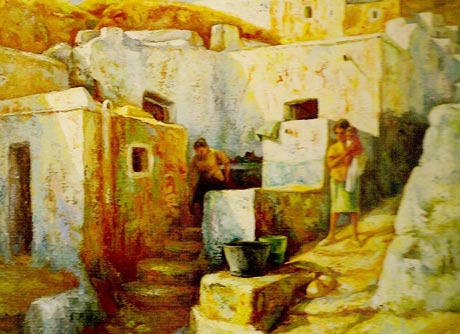 Almería es la protagonista de la pintura de Cantón Checa.