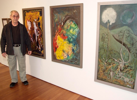 El pintor también llevó su obra al Museo de la Ciudad.