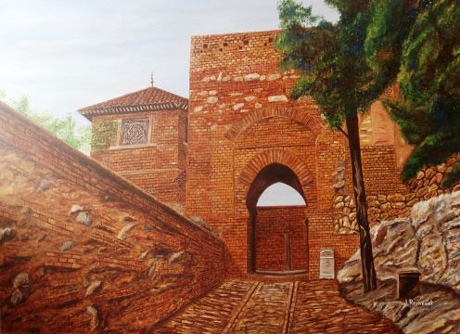 Remesal muestra la Alcazaba de Málaga en este cuadro.