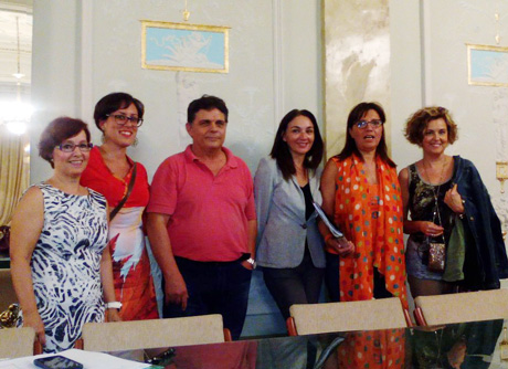  Amparo Balsells, Ana Raya, Liberio López, Clara Martínez y Laura Negrillo.