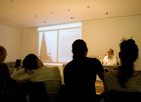 Jordi Socías expuso algunos de sus trabajos como editor y fotógrafo.