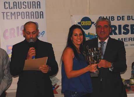 Entrega de premios en la cena de clausura de la temporada 2009