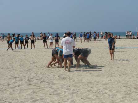 El rugby playa ha sido una de las actividades más seguidas.