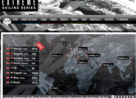 Imagen de portada de la web de la Extreme Sailing Series.