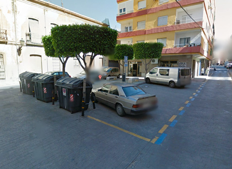 Plaza Muñoz y calle de la Reina en Almería