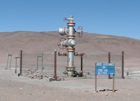 Un pozo de geotermia en América Latina.