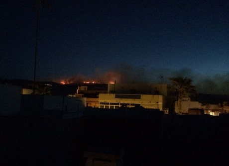 Imagen de las llamas tomada desde La Envía. 
