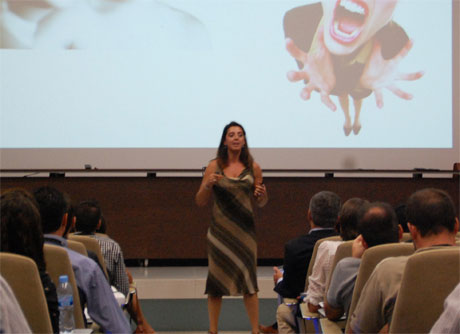 Pilar Manchón, durante su intervención en el Seminario Líderes del Futuro.