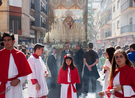 Procesión de La Borriquita en Almería.