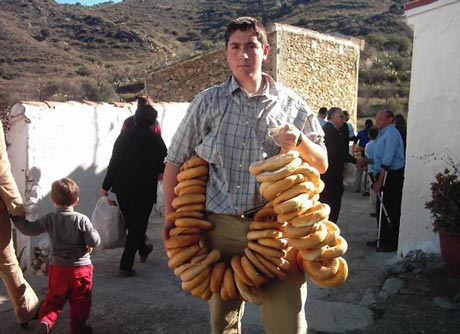 Las fiestas de San Sebastián se celebran con rosquillas de pan.