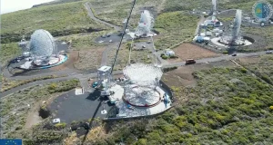 Los cuatro telescopios de gran tamaño de CTAO en La Palma alcanzan un hito clave en su construcción