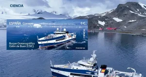 Correos dedica un sello el Buque Oceanográfico más grande, moderno y sostenible de la ciencia española, el Odón de Buen