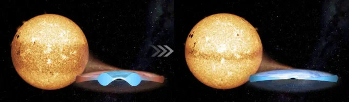 La sombra del disco de un agujero negro revela cómo devora materia