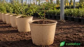 Crean una maceta biodegradable que se descompone en la tierra al sembrar la planta con ella