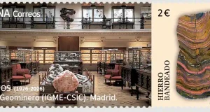 Correos dedica un sello al Instituto Geológico y Minero de España con motivo del centenario de la institución