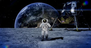 Una exposición inmersiva en Sevilla sobre la llegada del hombre a la Luna hace al visitante revivir el alunizaje del Apolo 11 como si hubiese estado a bordo