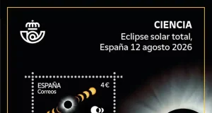 Correos dedica un sello conmemorativo al eclipse solar total que cruzará España