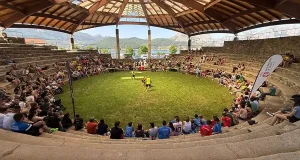 Duelo de luchas leonesa y canaria esta tarde en León durante el I Encuentro Interuniversitario de Luchas Tradicionales