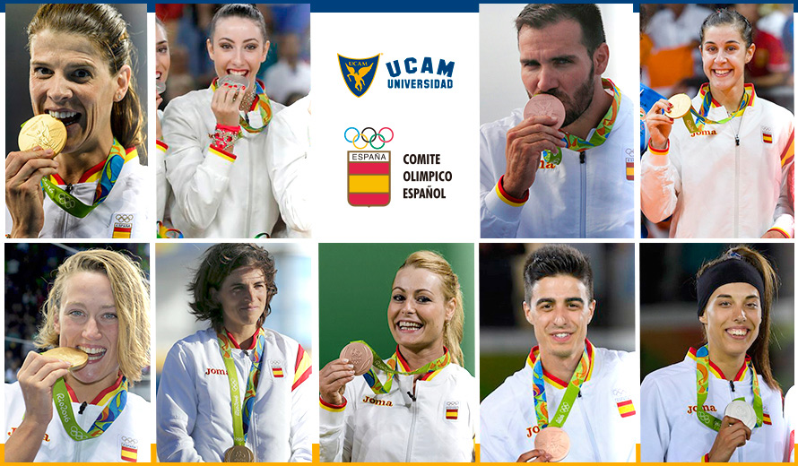 Medallistas olímpicos de la UCAM. 