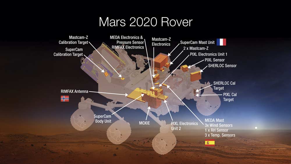 Rover que la NASA enviará a Marte en 2020.