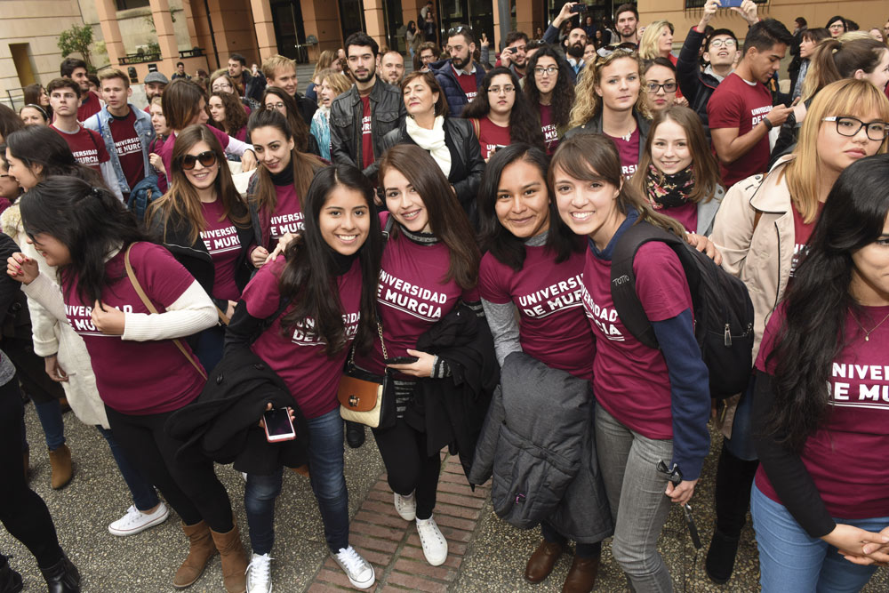 Alumnos internacionales que han decidido estudiar en la Universidad de Murcia. 