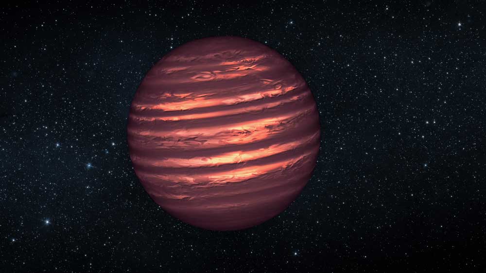 Imagen en falso color en el infrarrojo de una enana marrón. Fuente: NASA/JPL-Caltech. 