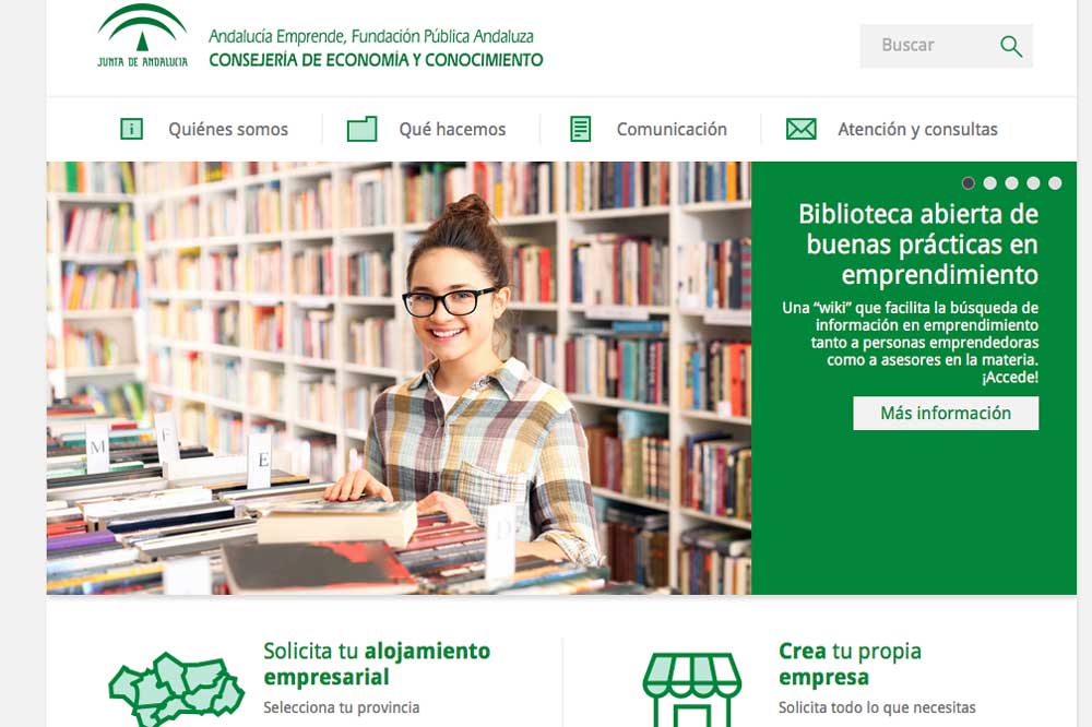 Puede visitar la Biblioteca en www.andaluciaemprende.es