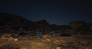 Rocas con luz propia en el Desierto de Tabernas
