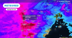 Una gran borrasca atlántica dejará lluvias de más de 150 litros y ríos desbordados