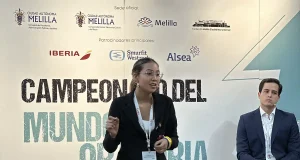 La colombiana Sarah Macías, primera mujer campeona del Mundo de oratoria en Melilla