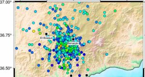 La zona de Málaga y Cádiz más afectada por las lluvias ha tenido casi 500 terremotos en la última semana