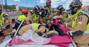 Un simulacro de accidente ferroviario en Murcia pone a prueba la respuesta ante múltiples víctimas