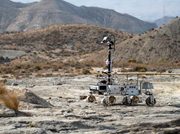 Primeras imágenes del rover Charlie en Almería: ensaya tecnología que viajará a Marte en la misión ExoMars