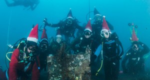 Un portal de belén bajo el agua