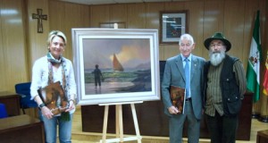 Clemente Gerez dona una pintura al Ayuntamiento de Roquetas