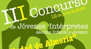 El Ayuntamiento convoca el III Concurso de Jóvenes Intérpretes de Almería
