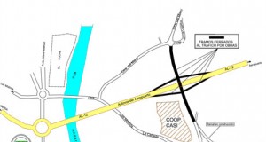 Las obras de la glorieta de acceso a la UAL obligan a habilitar desvíos provisionales